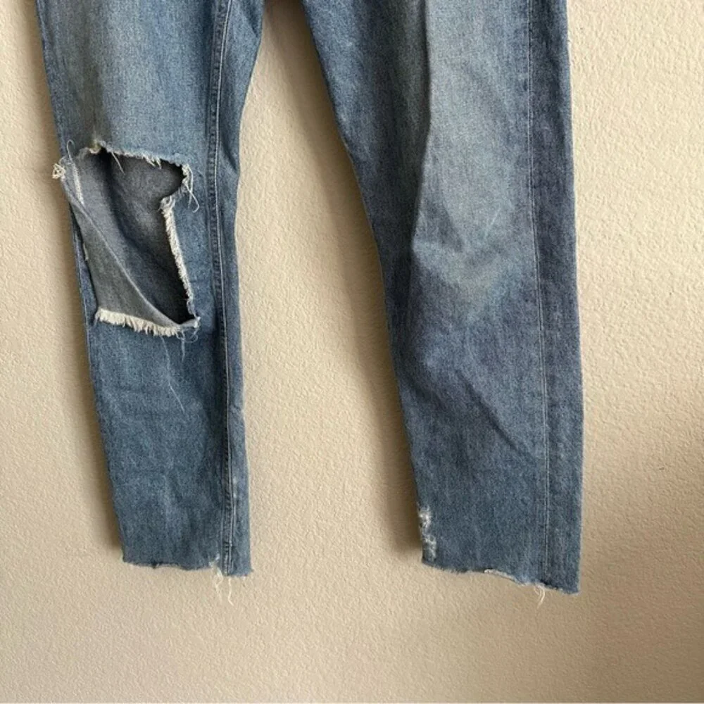 Agolde Feel Good Jamie Distressed Organic Cotton High Rise Button Fly Jeans 29 - Picture 5 of 15